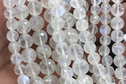 Rainbow Moonstone Facetted Round Beads, Faceted Beads