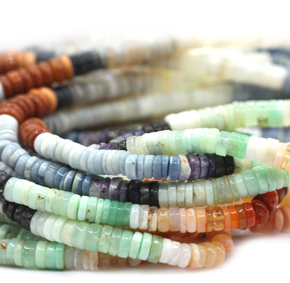 Multi Opal Smooth Wheel Beads,Smooth Beads