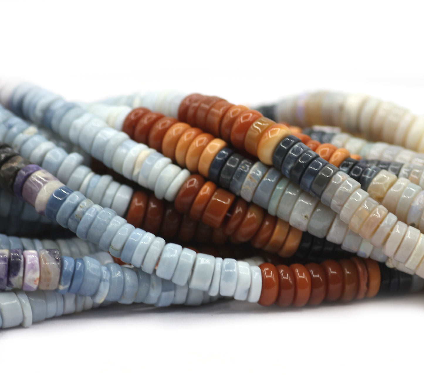 Multi Opal Smooth Wheel Beads,Smooth Beads