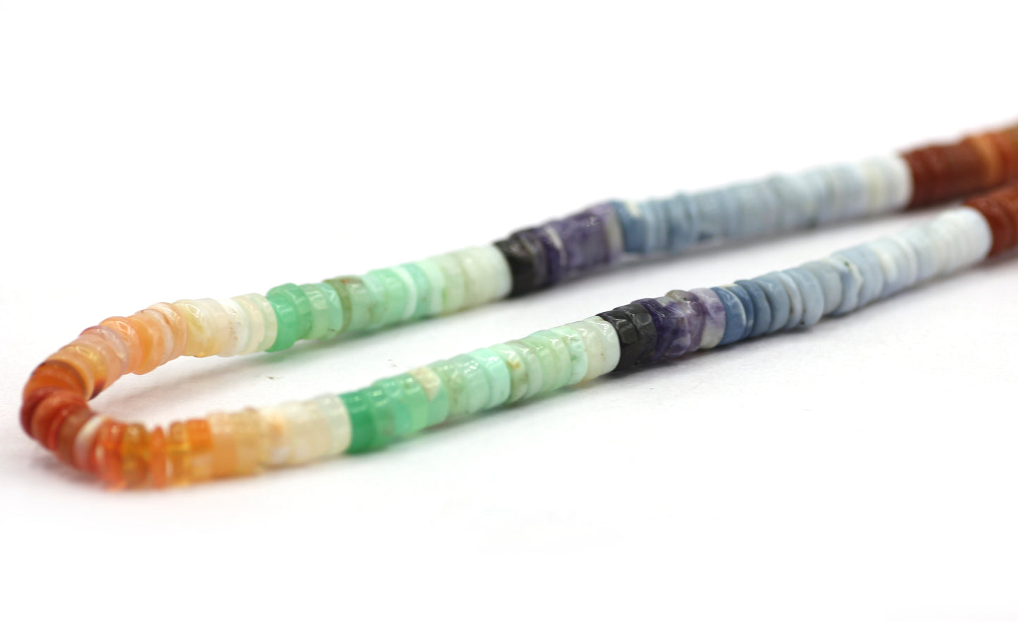 Multi Opal Smooth Wheel Beads,Smooth Beads