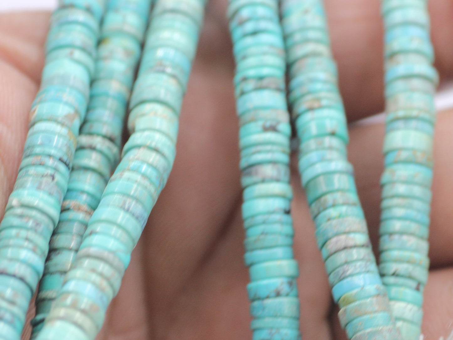 Sleeping Beauty Turquoise Smooth Wheel Beads,Smooth Beads