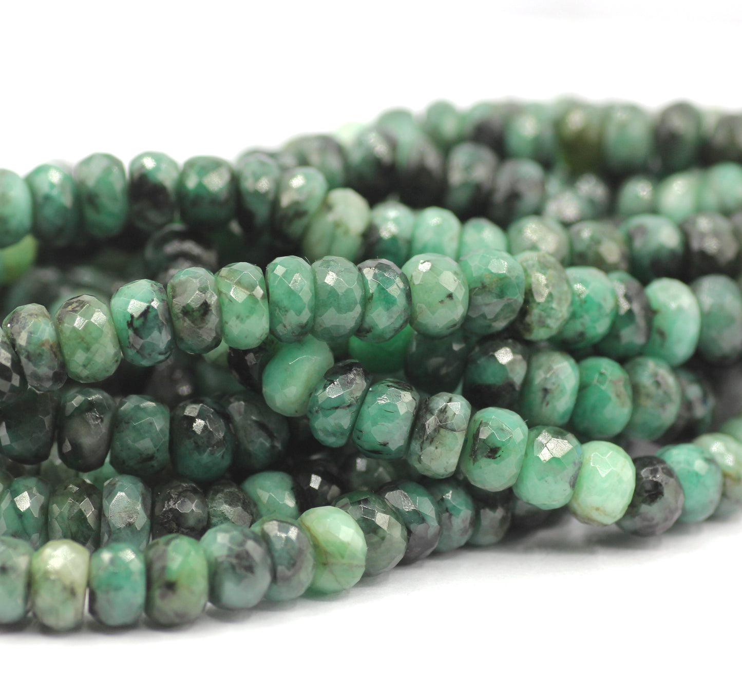 Emerald Faceted Beads, Faceted Beads