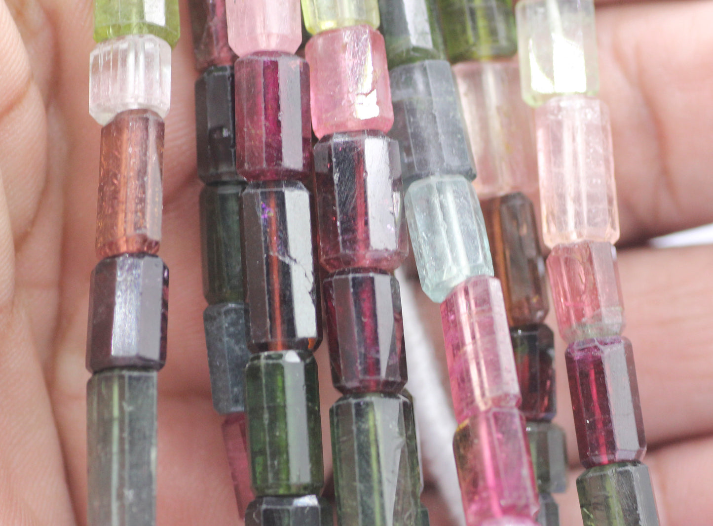 Tourmaline Fac Tube Beads,Faceted Beads