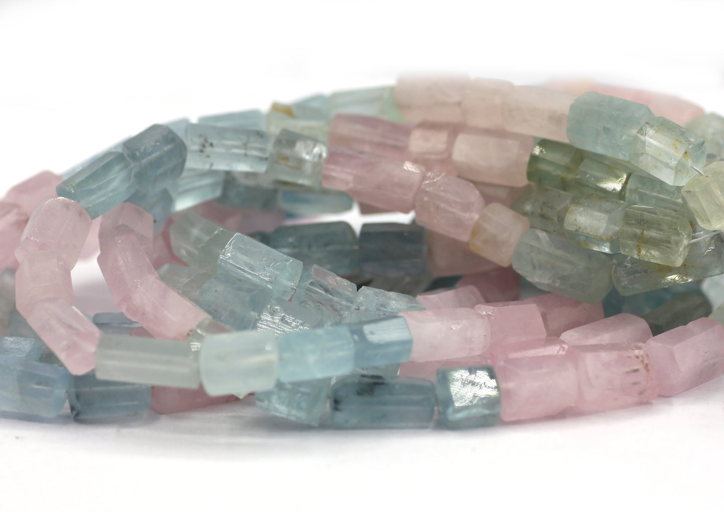 Aquamarine fac Tube Beads,Faceted Beads