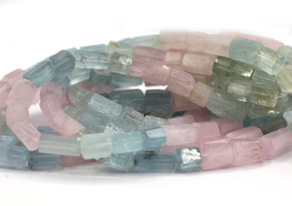 Aquamarine fac Tube Beads,Faceted Beads