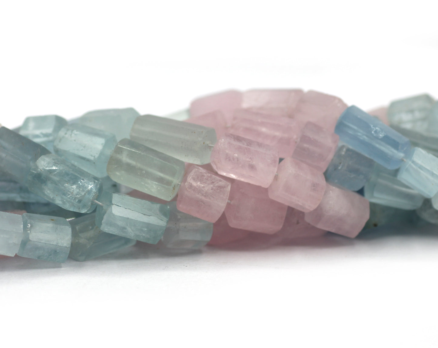 Aquamarine fac Tube Beads,Faceted Beads