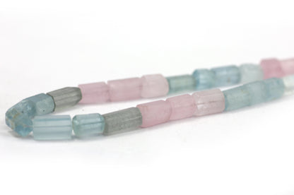 Aquamarine fac Tube Beads,Faceted Beads