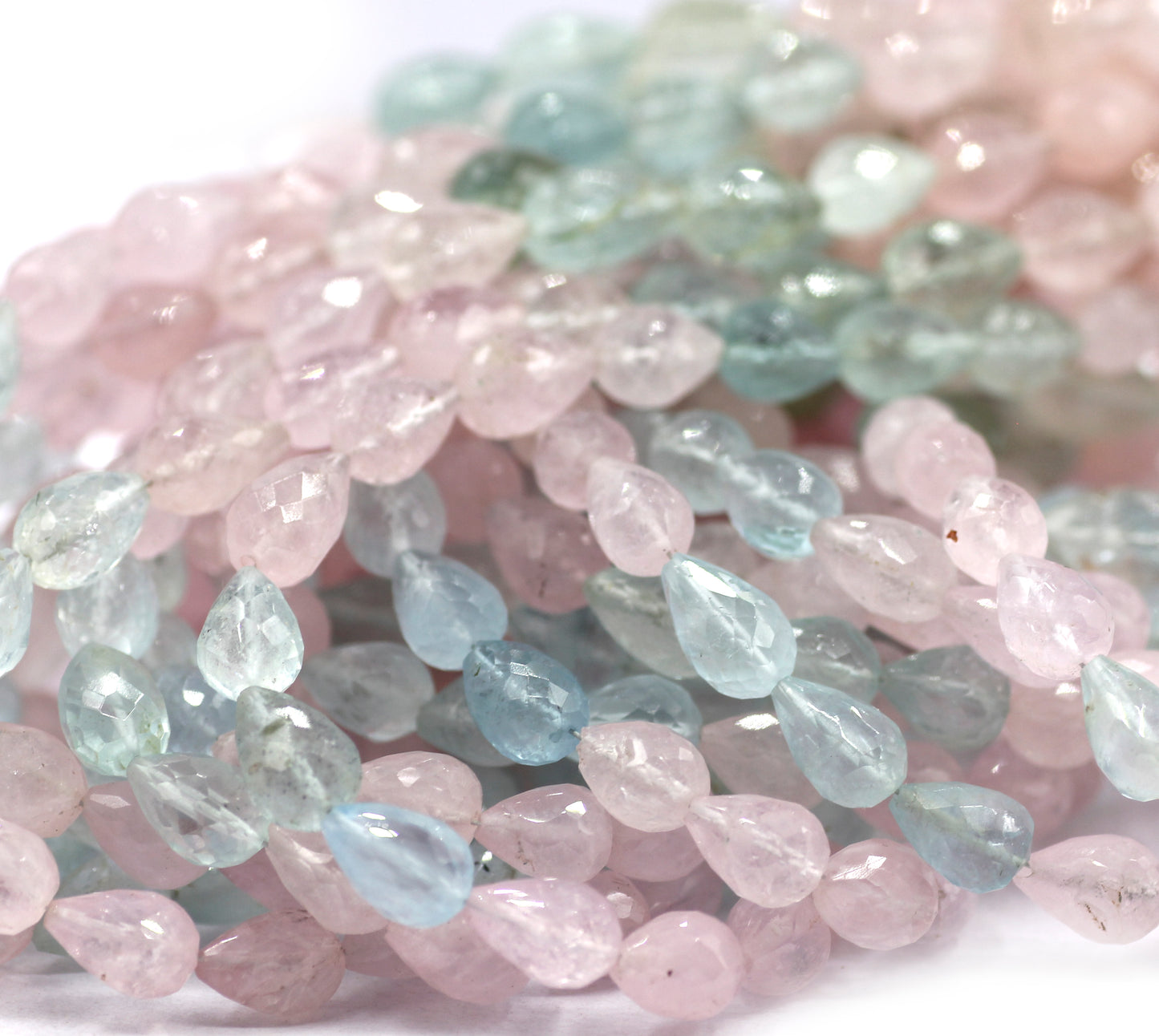 Aquamarine fac Drop Beads,Faceted Beads