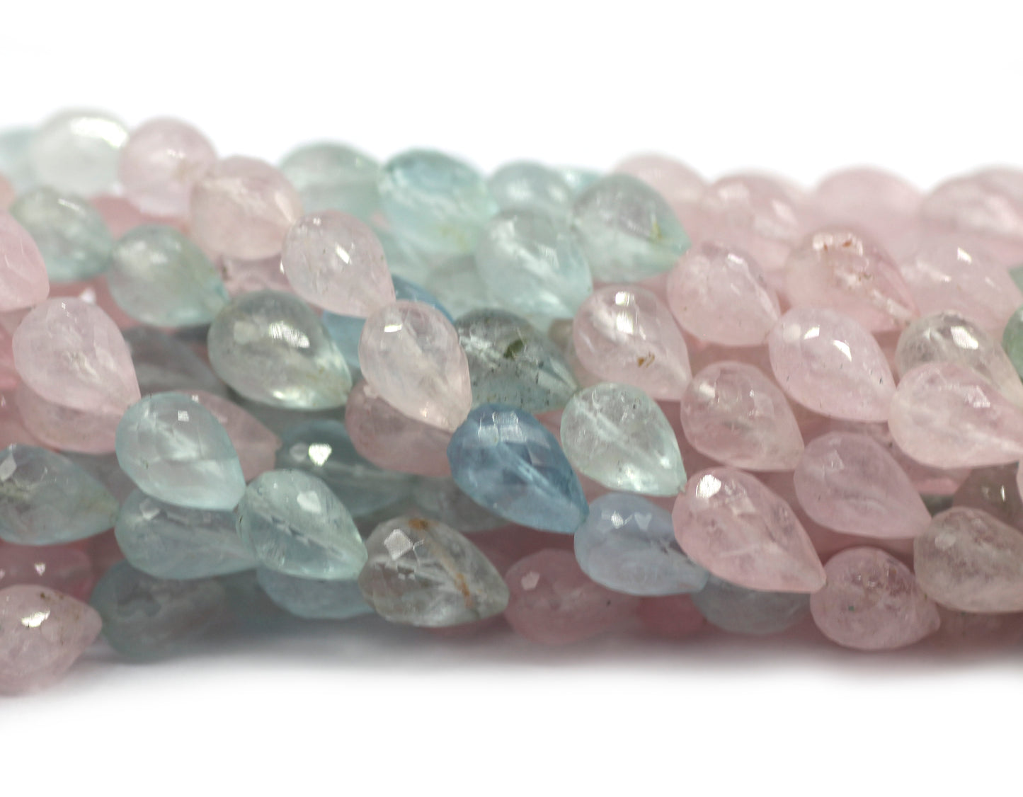 Aquamarine fac Drop Beads,Faceted Beads