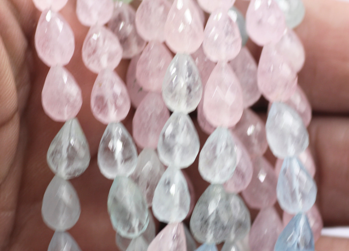 Aquamarine fac Drop Beads,Faceted Beads
