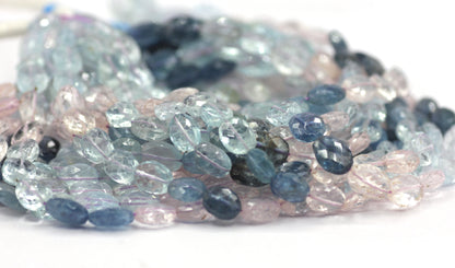 Aquamarine fac Oval Beads,Faceted Beads