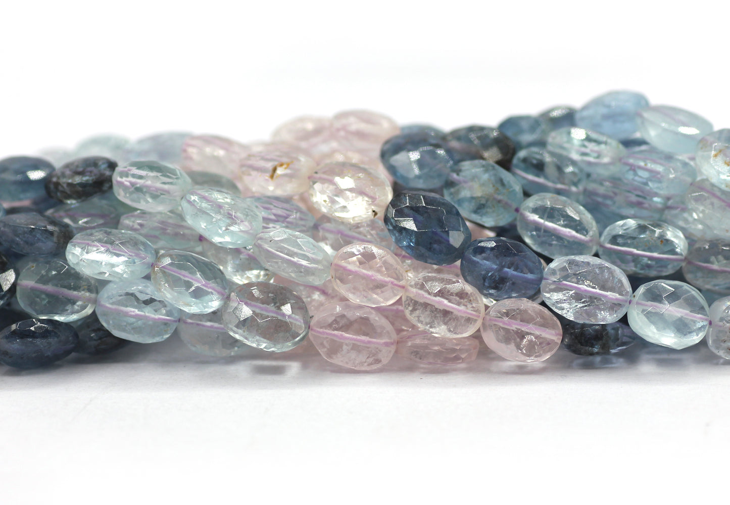 Aquamarine fac Oval Beads,Faceted Beads