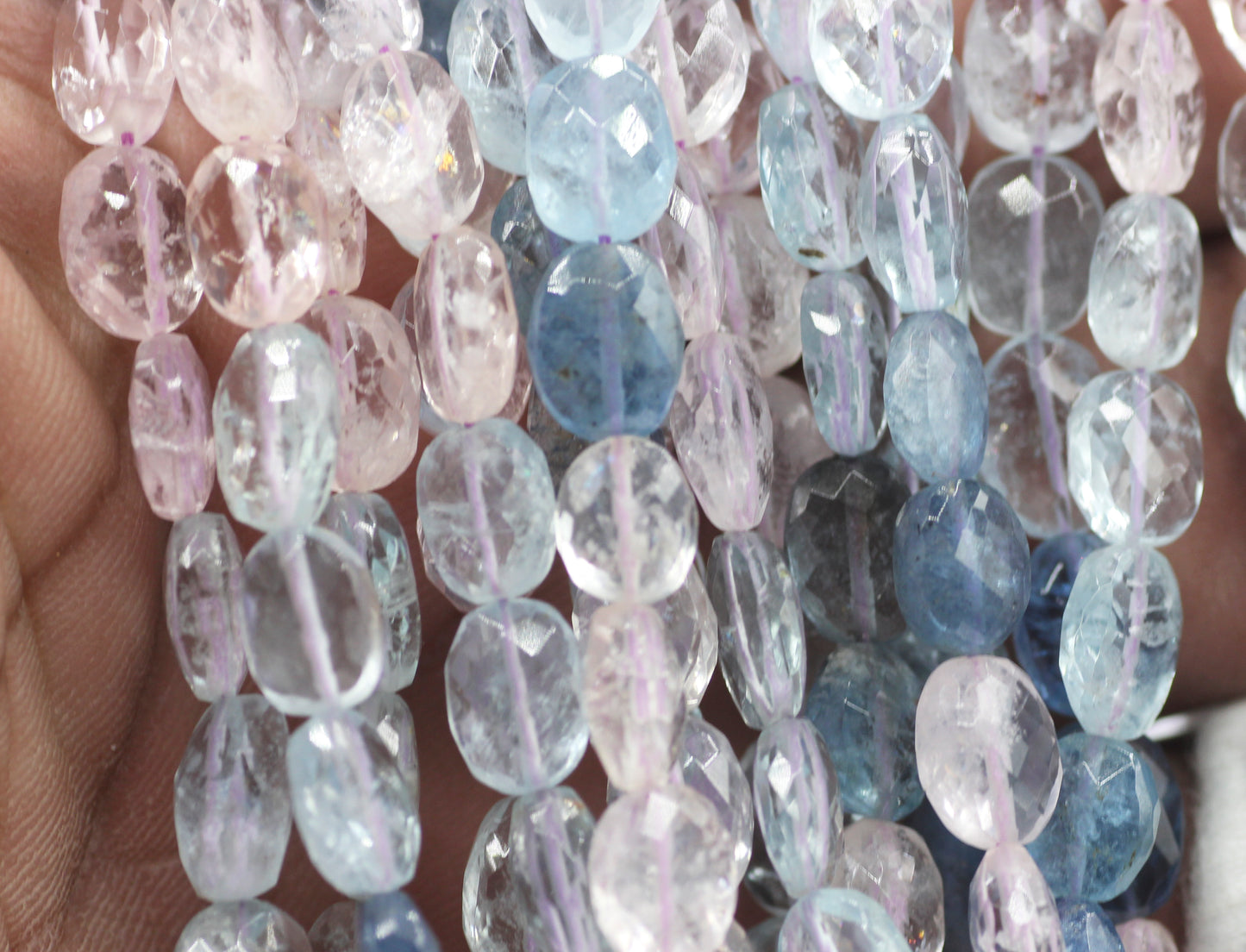 Aquamarine fac Oval Beads,Faceted Beads