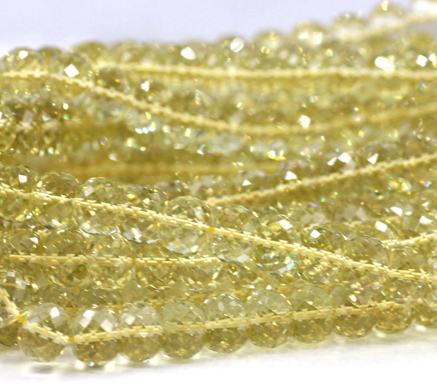 Lemon Quartz Beads,Faceted Beads