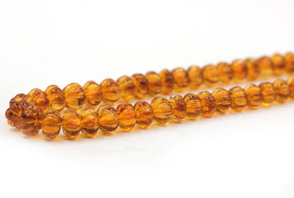 Citrine Melon Beads,Smooth Beads
