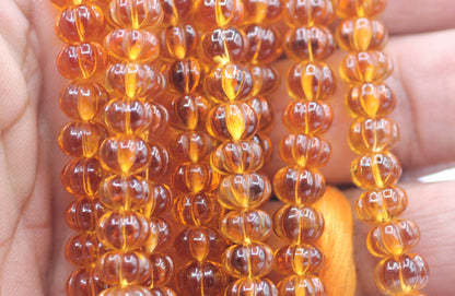 Citrine Melon Beads,Smooth Beads