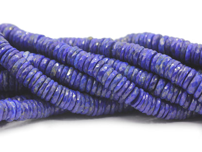 Lapis lazuli Faceted Wheel Beads,Faceted Beads