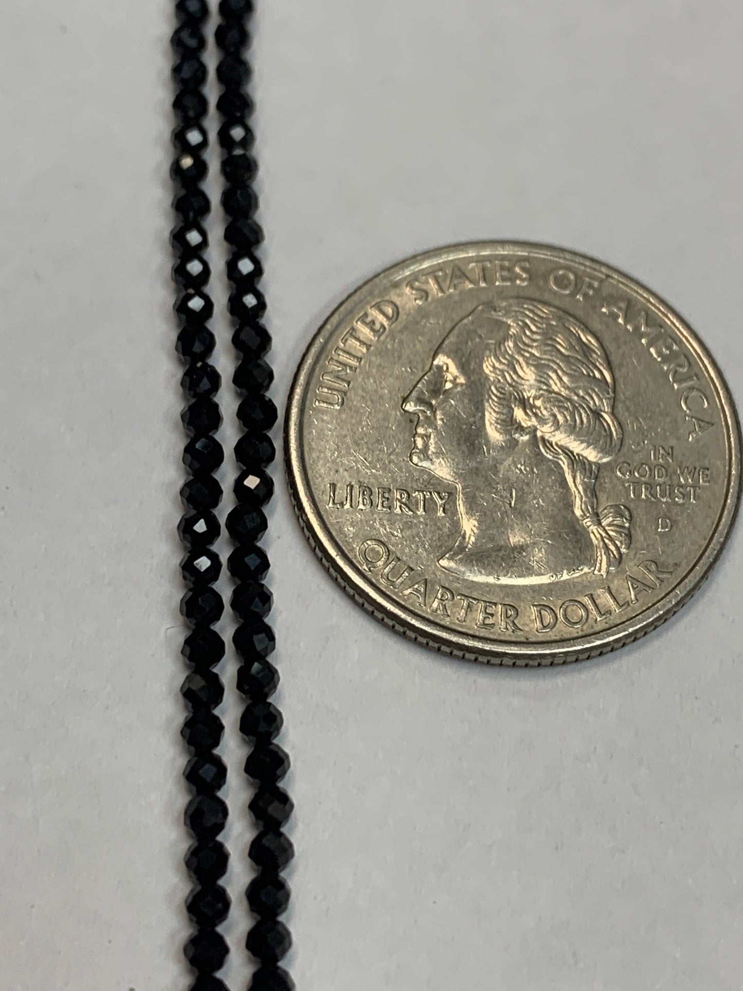 Spinel, BLACK SPINEL ROUND FACETED 2-2.50 MM