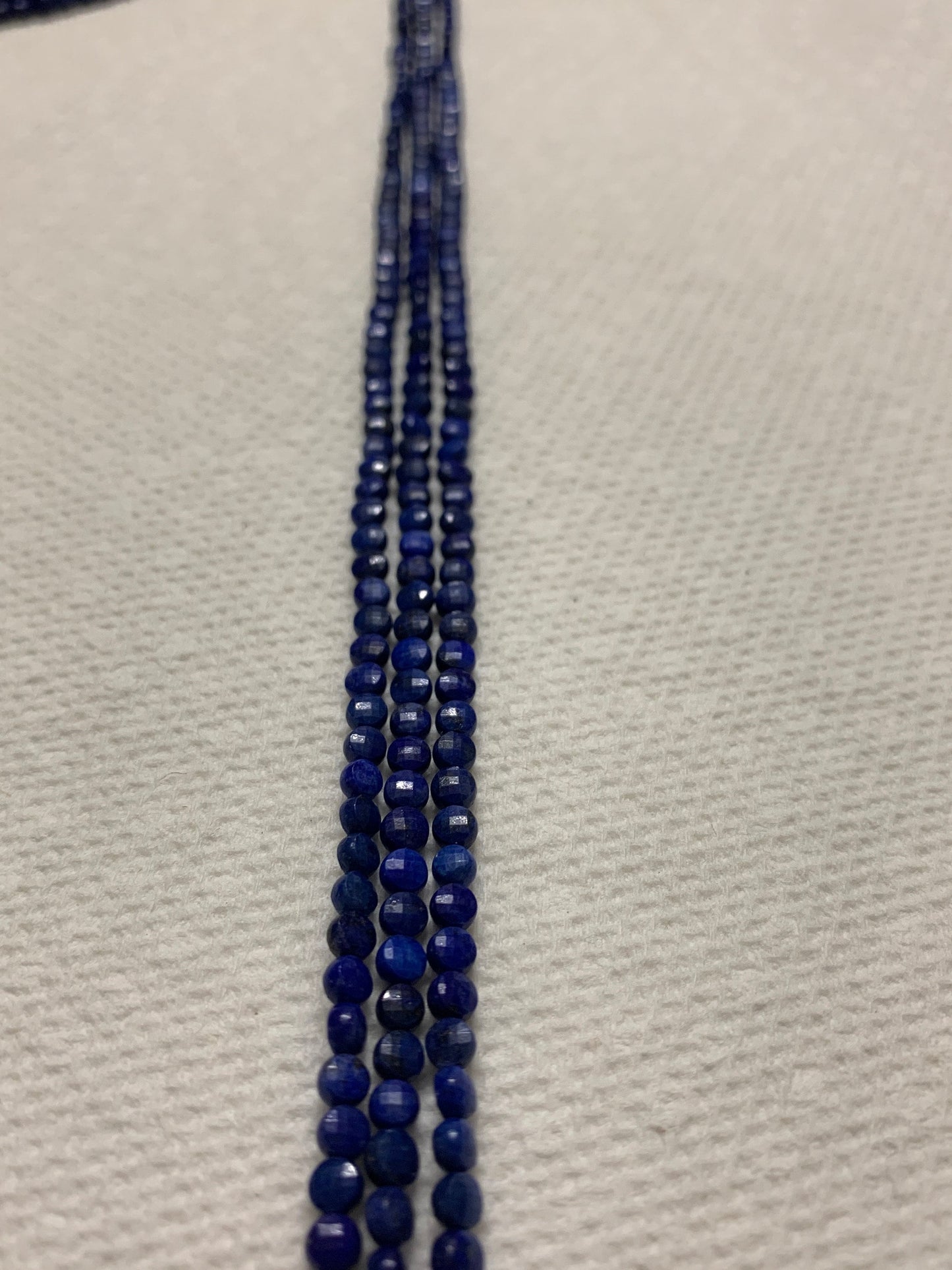 Lapis Lazuli Beads Faceted Coin