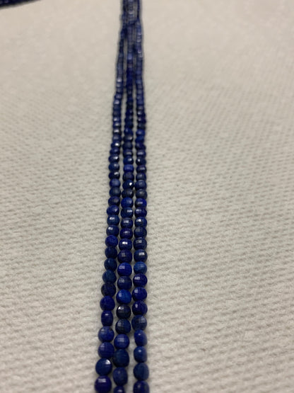 Lapis Lazuli Beads Faceted Coin