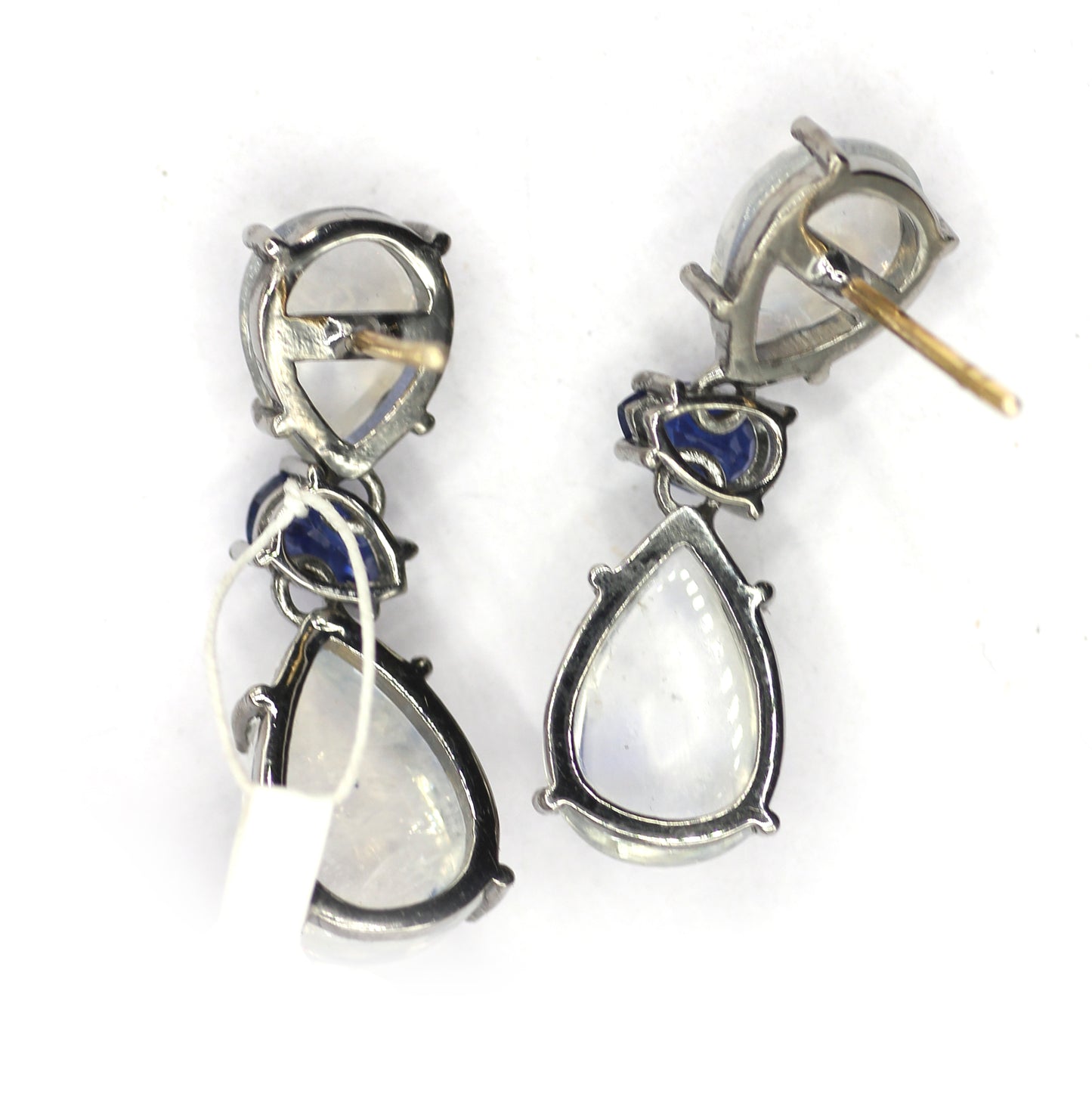 Rainbow Moonstone 925 silver Earring With Kyanite Stone