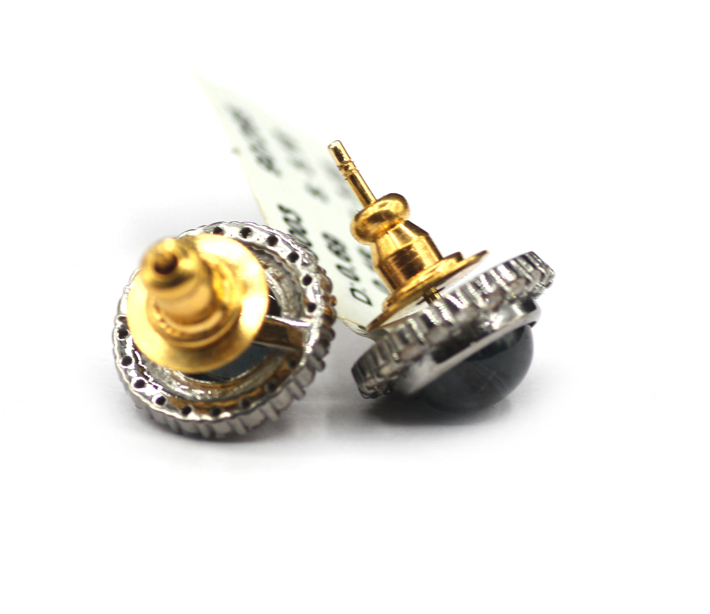 Tourmaline 925 silver Diamond Earring Stud