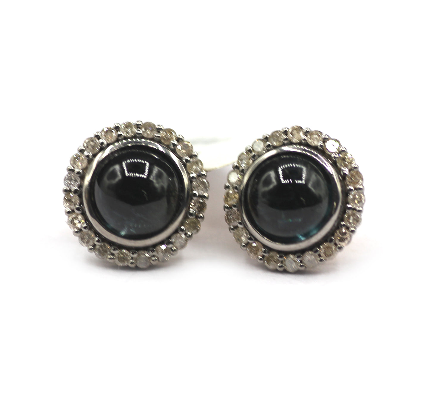 Tourmaline 925 silver Diamond Earring Stud