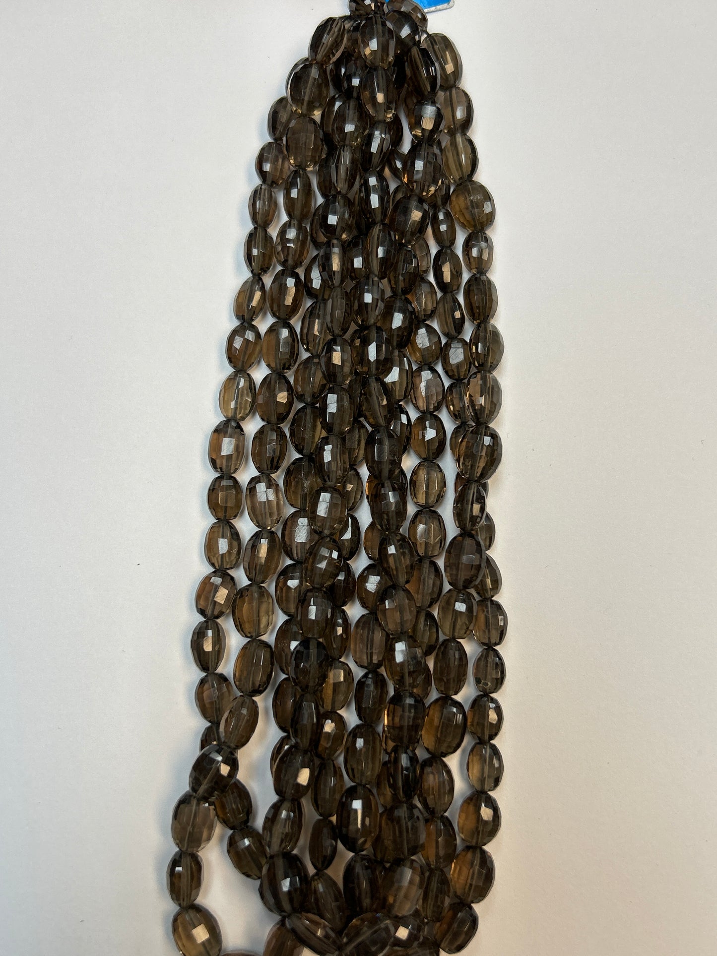 Smoky Quartz Faceted Oval Beads, Faceted Beads