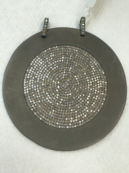 Matte Silver and Diamond Pave  PENDANT & CHARMS