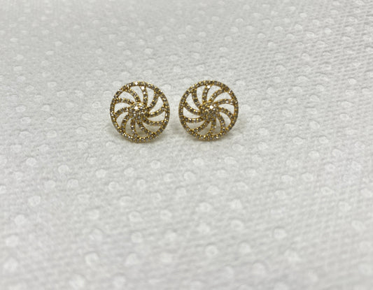 14k Solid Gold Diamond Earring