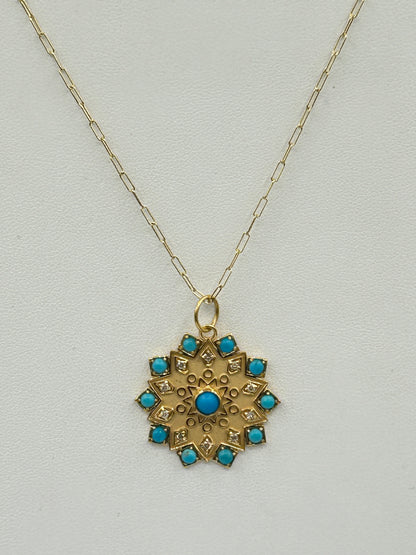 Star 14k Solid Gold Diamond Pendants