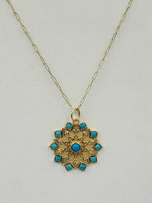Star 14k Solid Gold Diamond Pendants