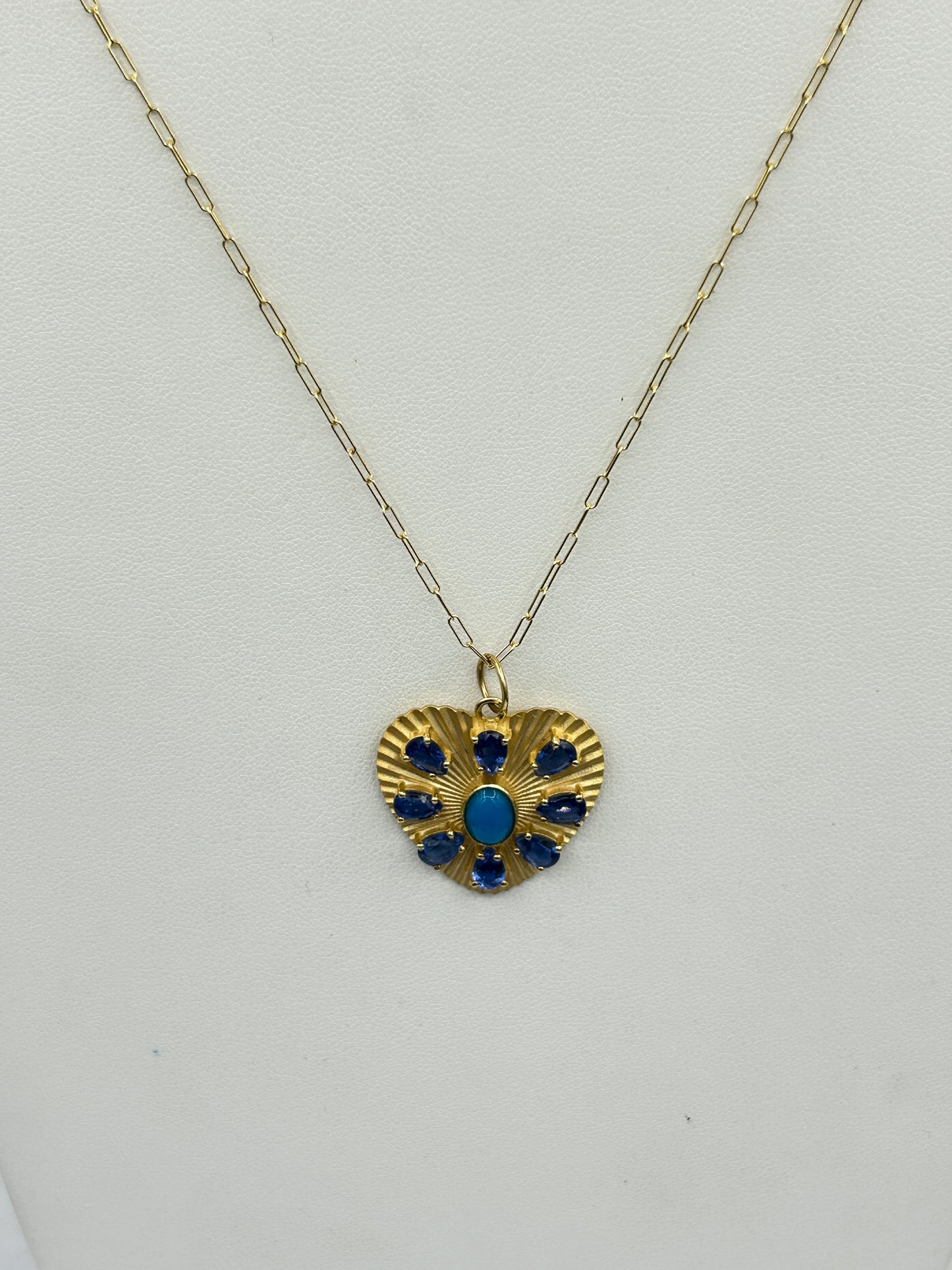 Heart 14k Solid Gold Diamond Pendants
