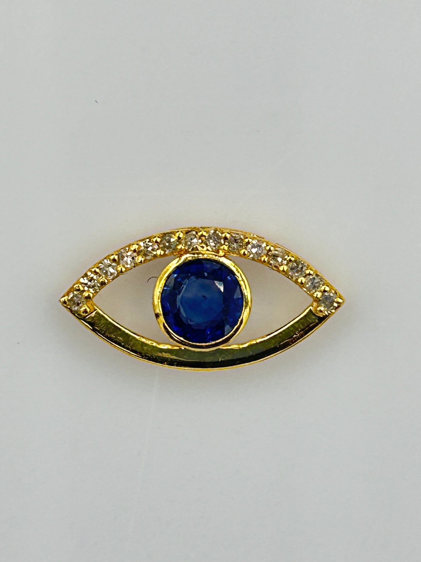Evil Eye 14k Solid Gold Diamond Pendants