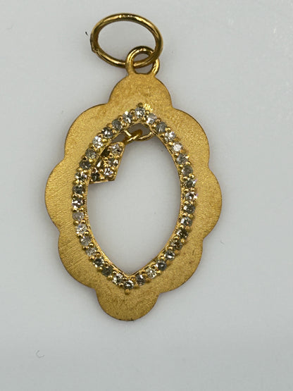 14k Solid Gold Diamond Pendants