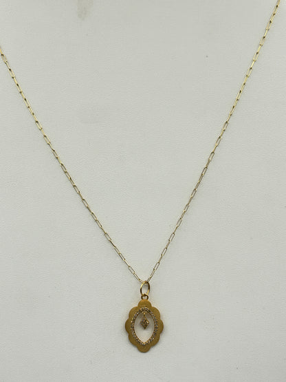 14k Solid Gold Diamond Pendants