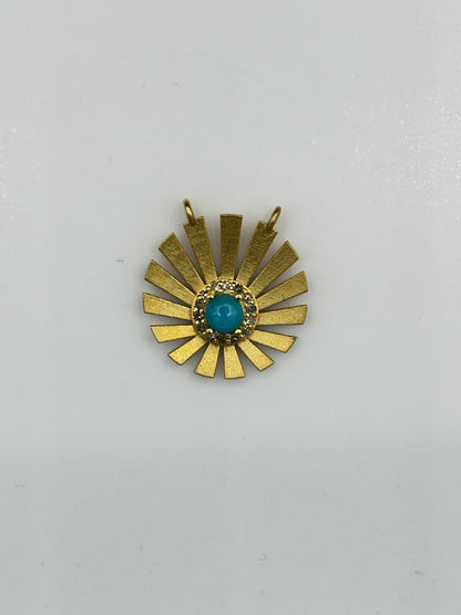 Moon 14k Solid Gold Diamond Pendants