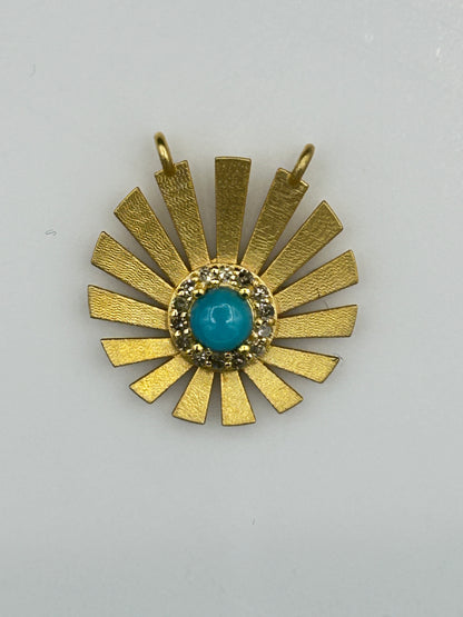 Moon 14k Solid Gold Diamond Pendants