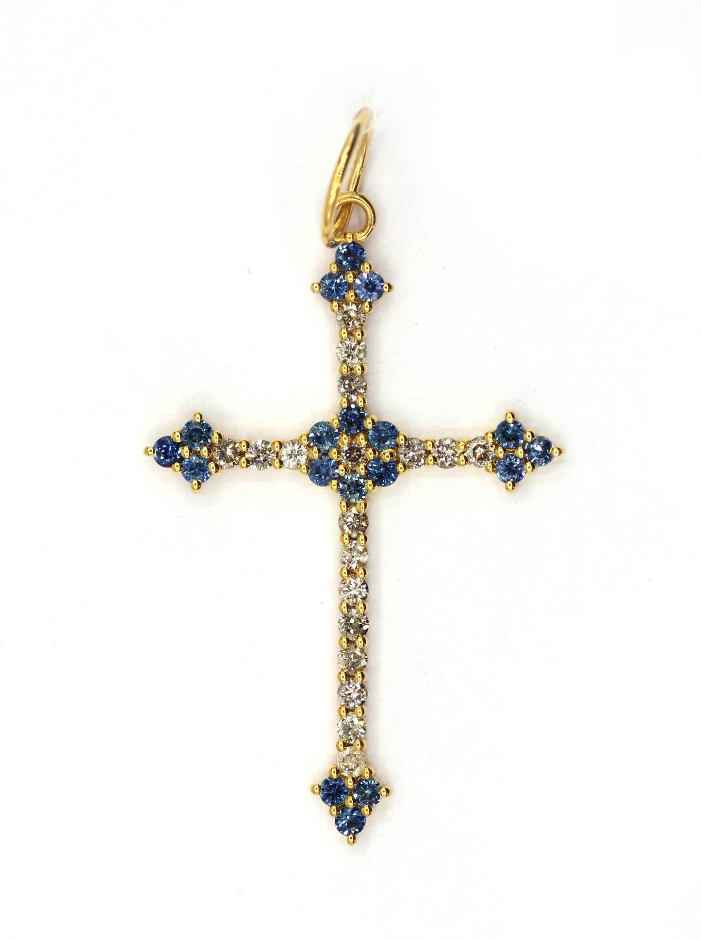 Cross 14k Solid Gold Diamond Pendants.