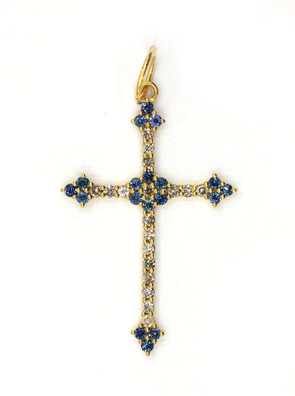 Cross 14k Solid Gold Diamond Pendants.