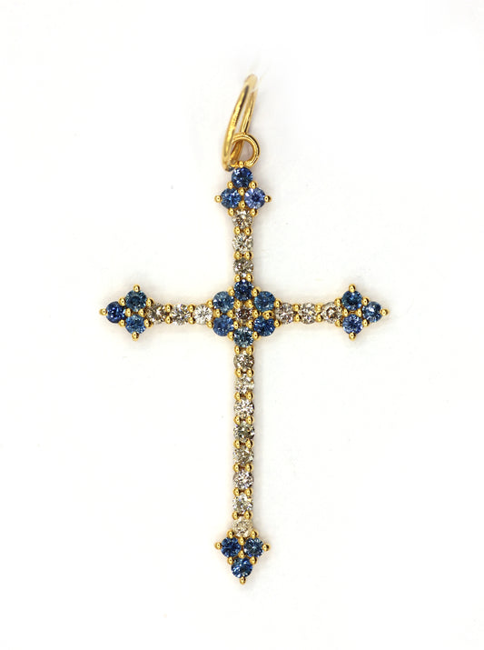 Cross 14k Solid Gold Diamond Pendants.
