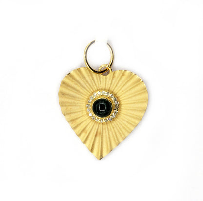 Heart 14k Solid Gold Diamond Pendants.