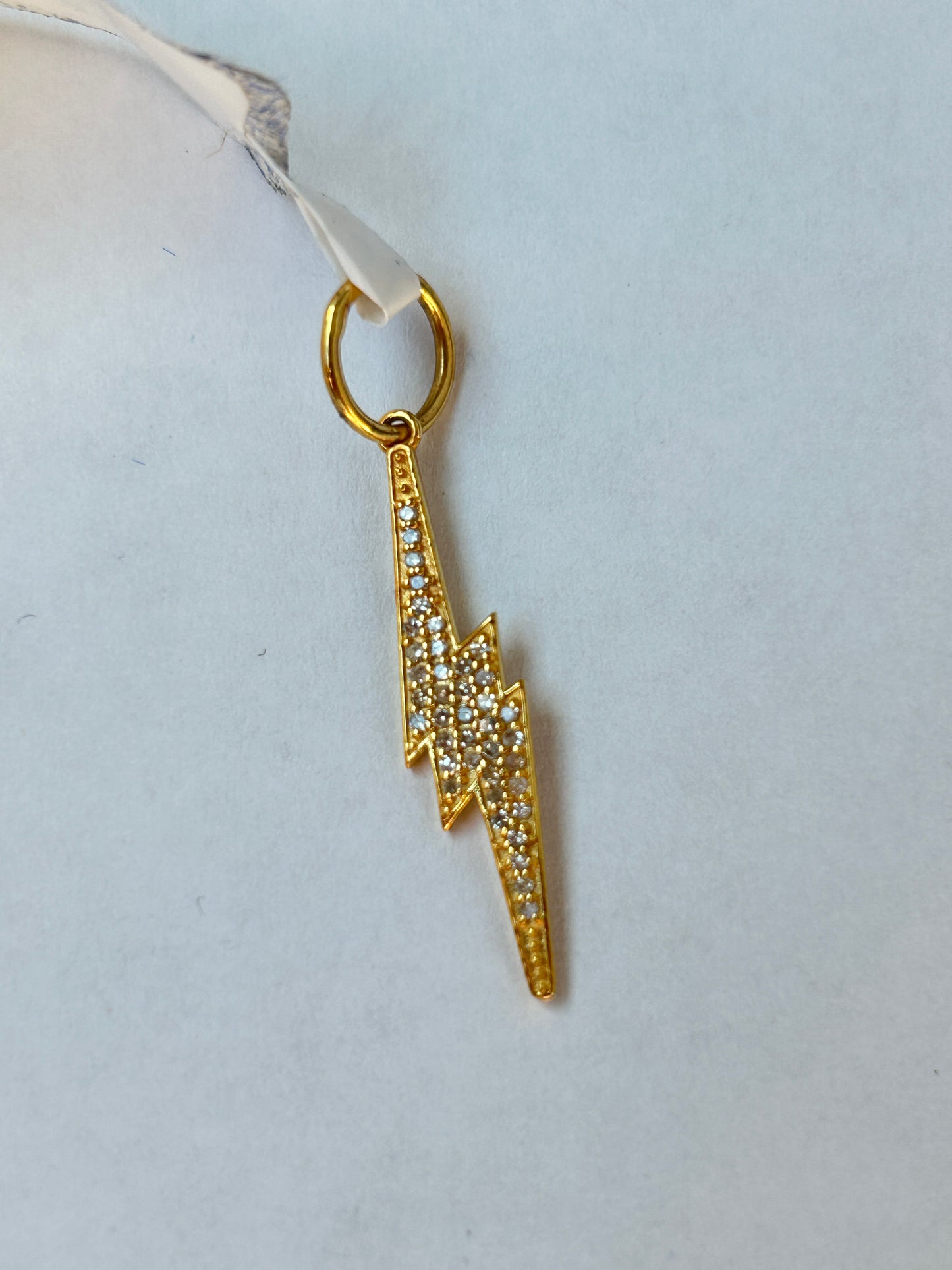 Light 14k Solid Gold Diamond Pendants