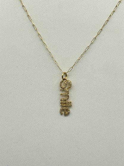 Smile 14k Solid Gold Diamond Pendants