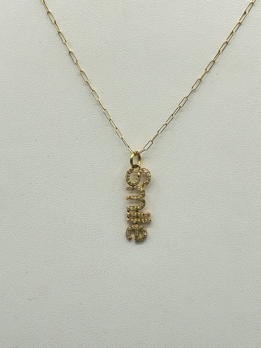 Smile 14k Solid Gold Diamond Pendants