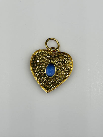 Heart 14k Solid Gold Diamond Pendants