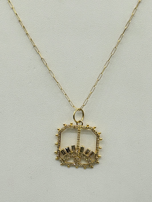 14k Solid Gold Diamond Pendants