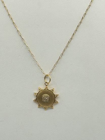 Star 14k Solid Gold Diamond Pendants