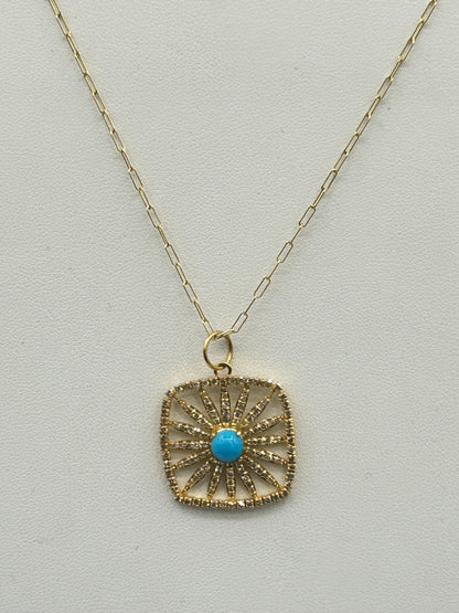 Star 14k Solid Gold Diamond Pendants