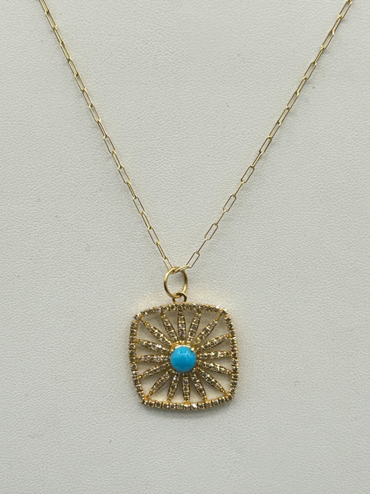 Star 14k Solid Gold Diamond Pendants